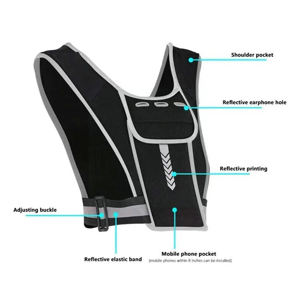 1Pcs Reflective Running Vest,  - огляд і ціна Reflective Vest Cycling