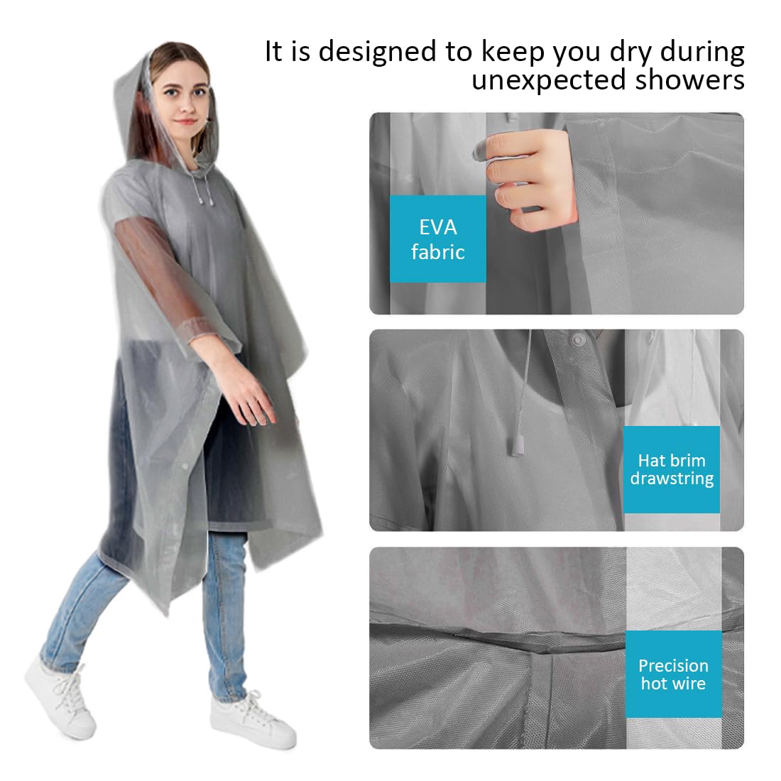 Adult Waterproof Raincoat Ponc - огляд і ціна Cycling Commuter Rain Gear